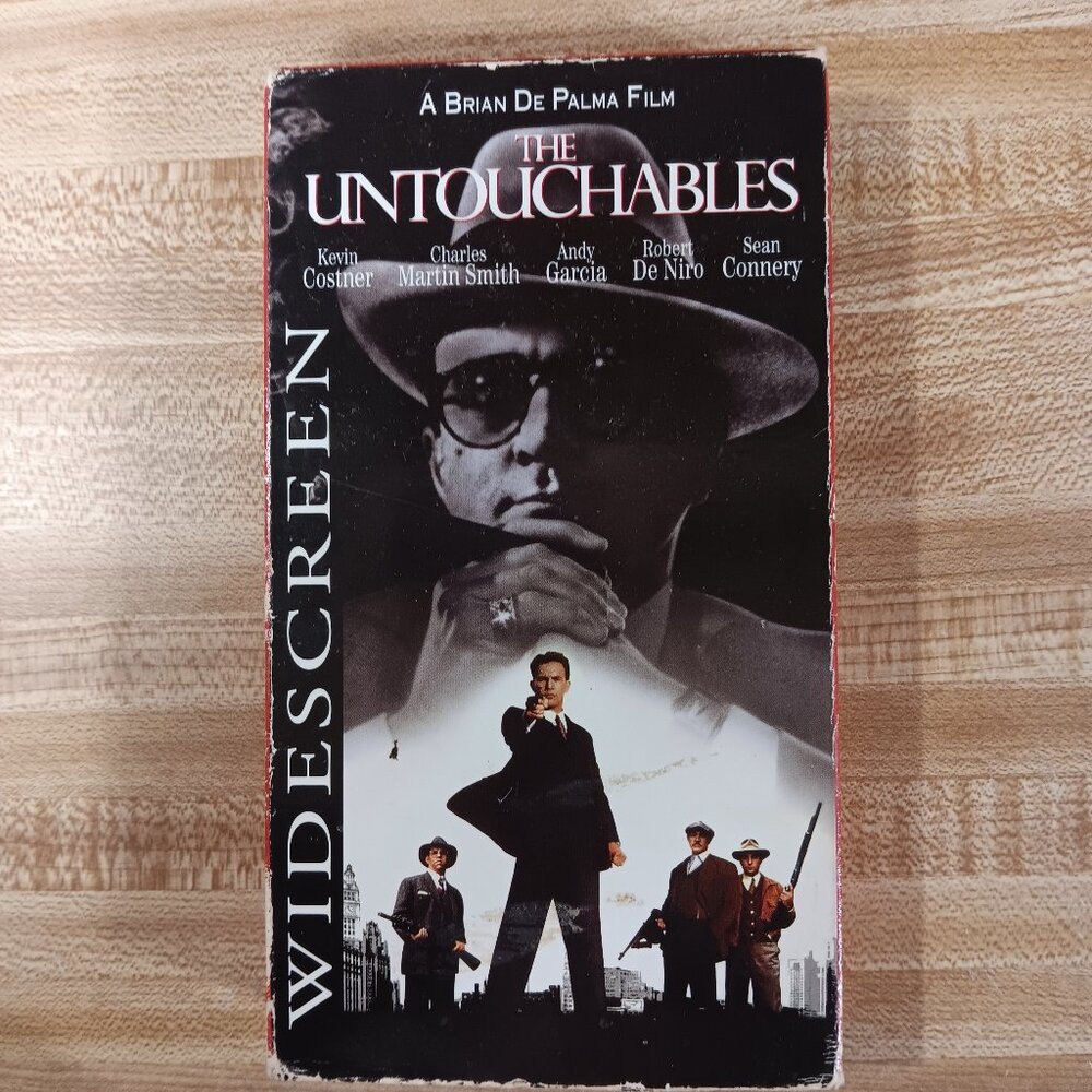 The Untouchables 87 Widescreen VHS Brian De Palma Ennio Morricone Connery Drago